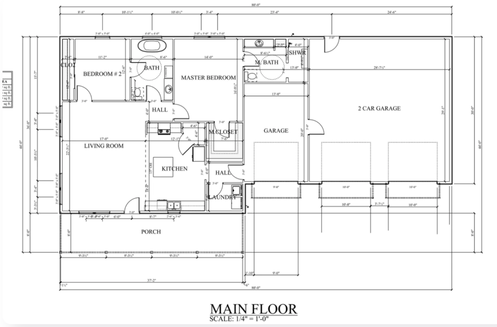 barndominium floor plan with garage